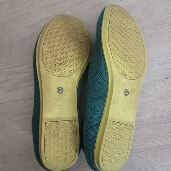 Rothys teal flats almond toe jade retired - Picture 6 of 6